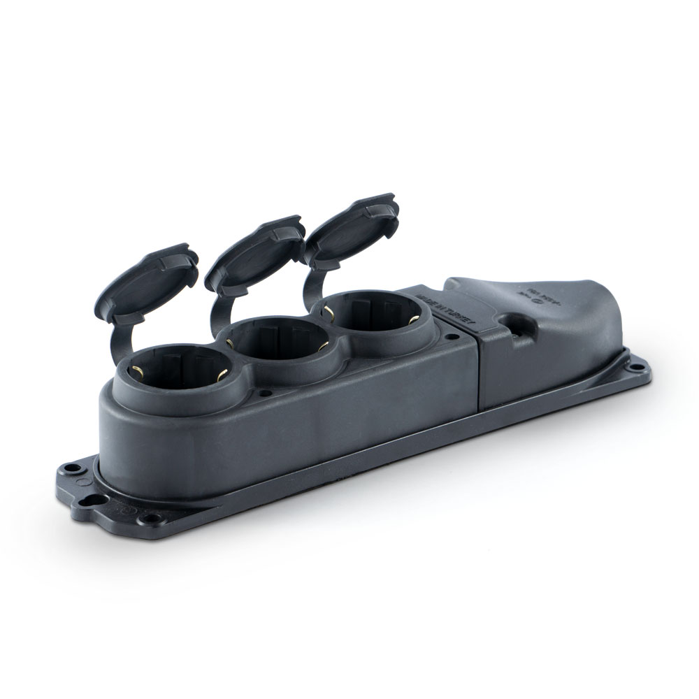 1X16 3LÜ GRUP PRİZ KAUÇUK MONOFAZE KLEMENSLİ