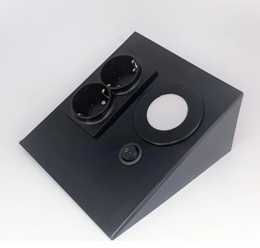 PRİZMA LED SPOTLU 2 Lİ PRİZ ARMATÜR SİYAH - 6500K