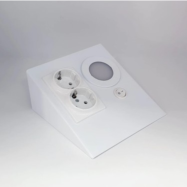 PRİZMA LED SPOTLU 2 Lİ PRİZ ARMATÜR BEYAZ - 6500K