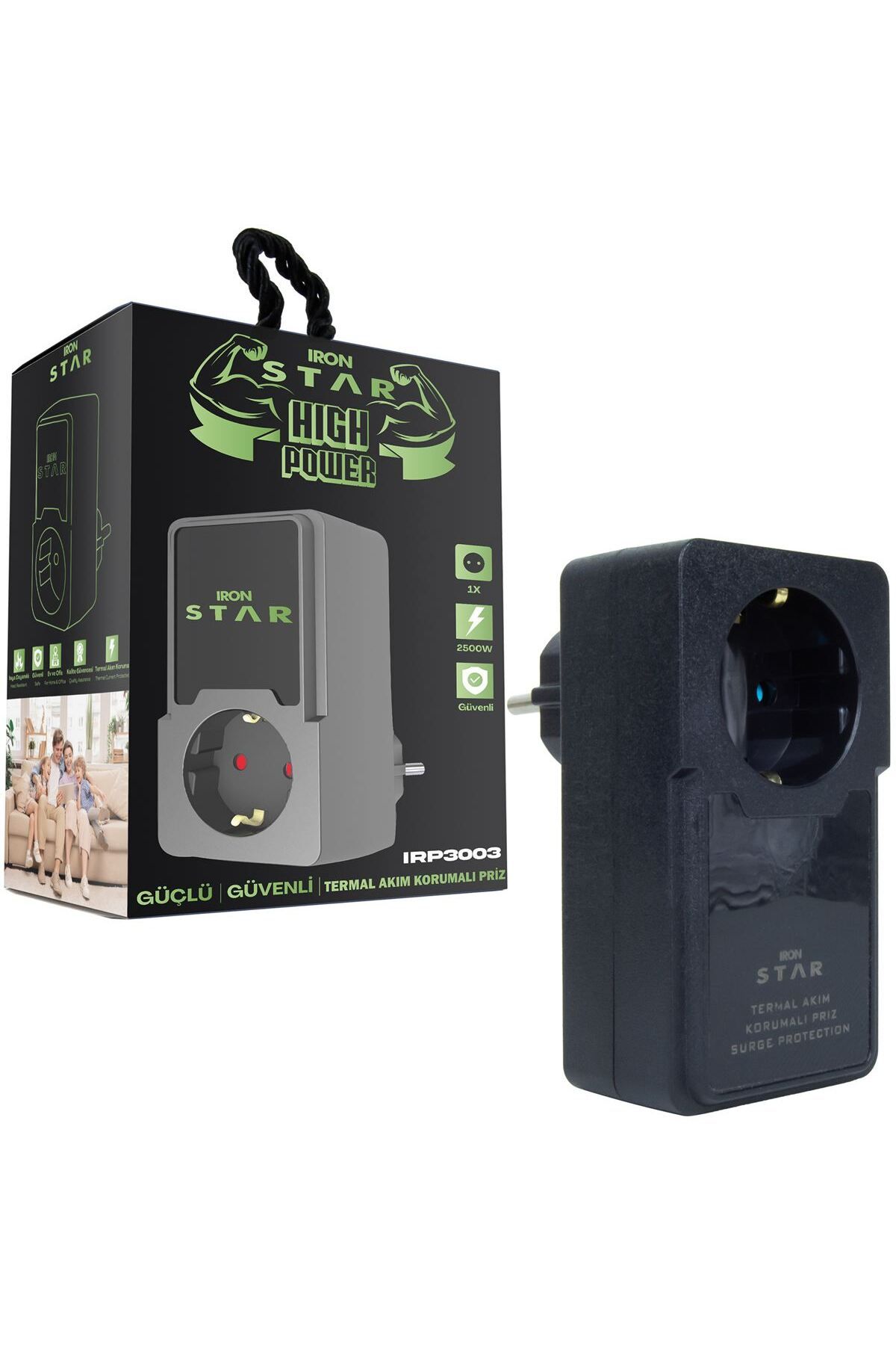 İRON STAR TEKLİ KORUMALI PRİZ