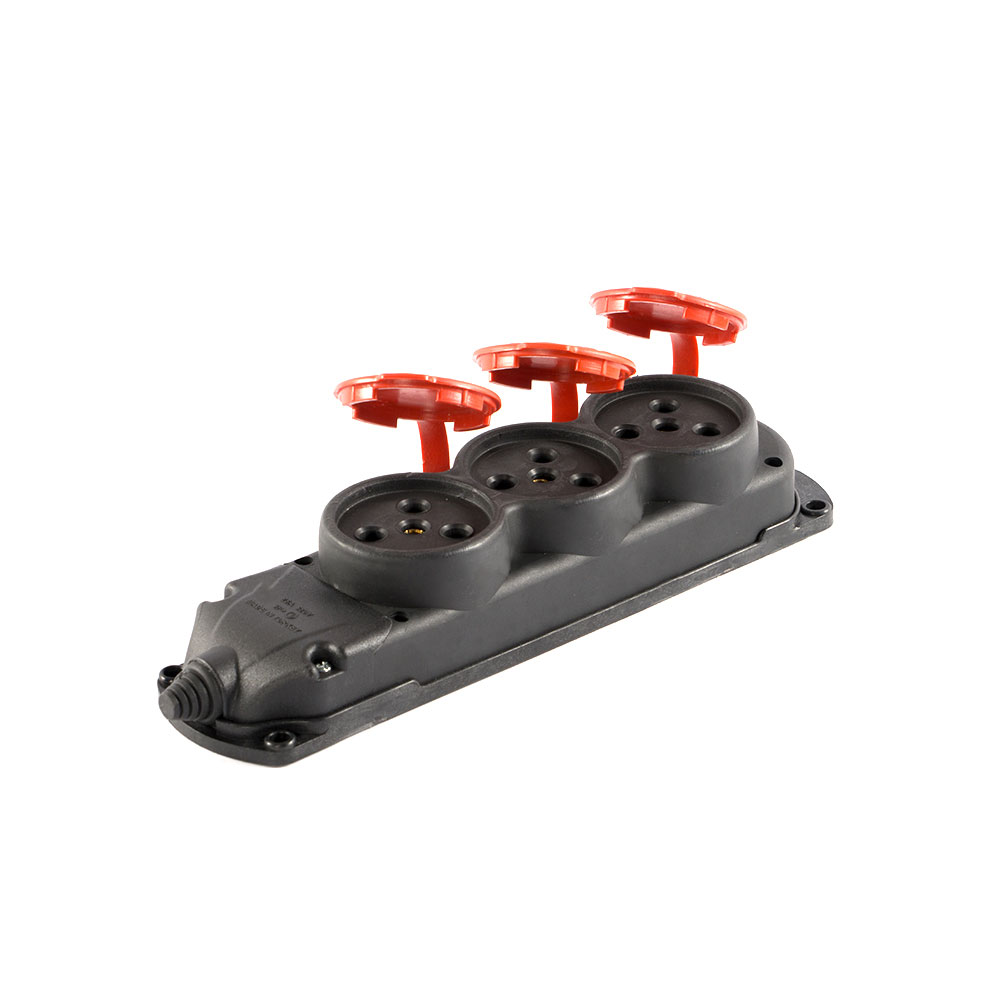 ERAPLAST 3X25A 3 LÜ GRUP PRİZ (KAUÇUK)