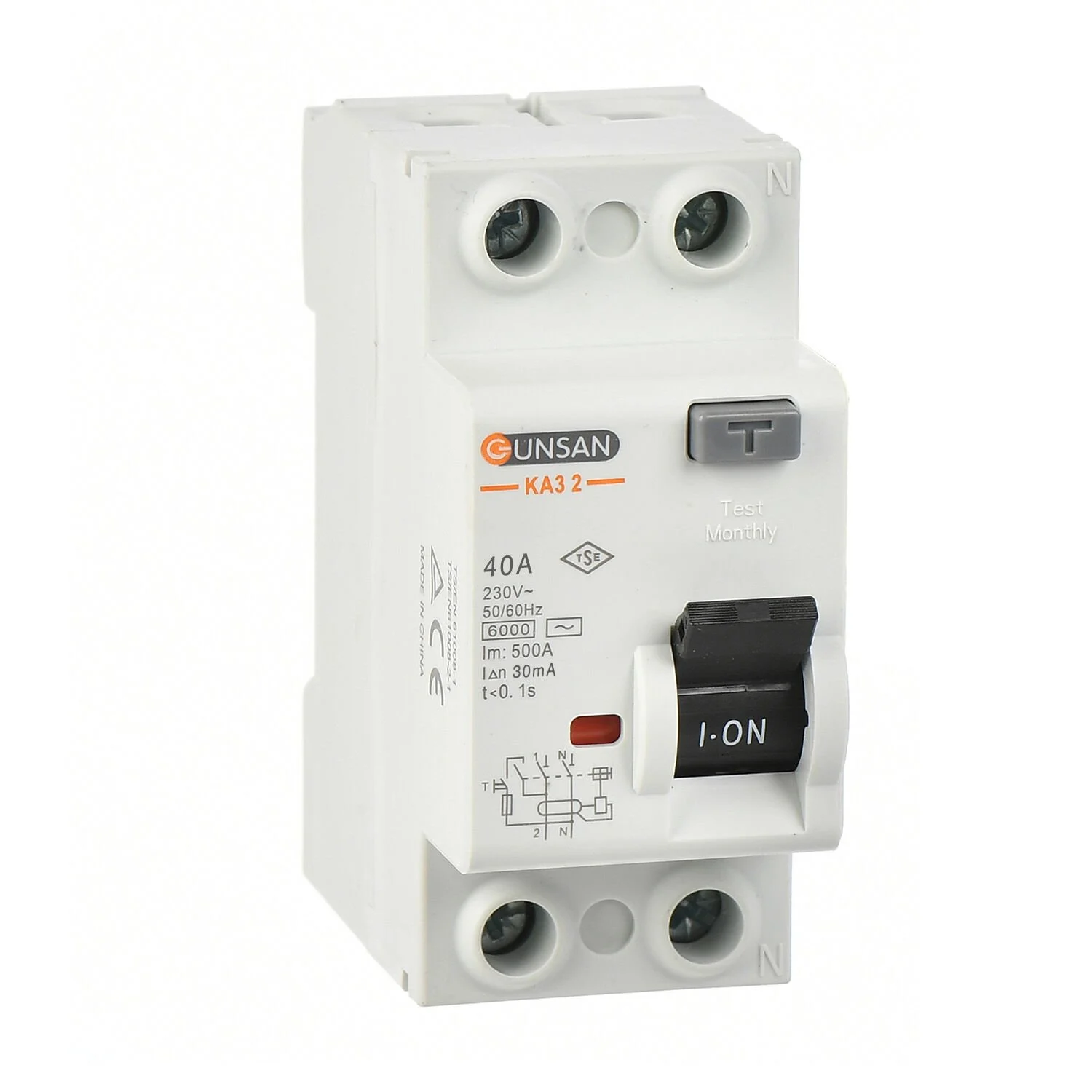 2X40A(30mA) - KAÇAK AKIM RÖLESİ - GÜNSAN
