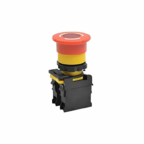 Ø22mm KALICI STOP MANTAR BUTON 1NC KIRMIZI
